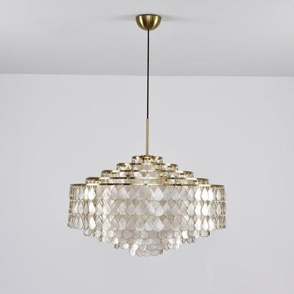 Handcrafted Shell Teardrop Chandelier