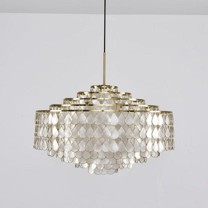 Handcrafted Shell Teardrop Chandelier