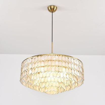 Handcrafted Shell Teardrop Chandelier