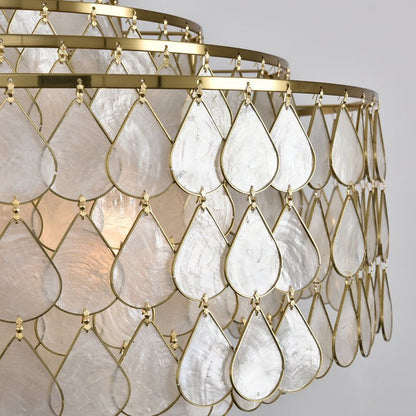 Handcrafted Shell Teardrop Chandelier