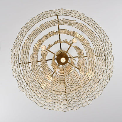Handcrafted Shell Teardrop Chandelier