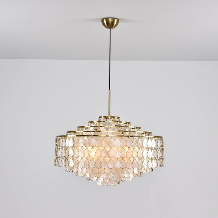 Handcrafted Shell Teardrop Chandelier