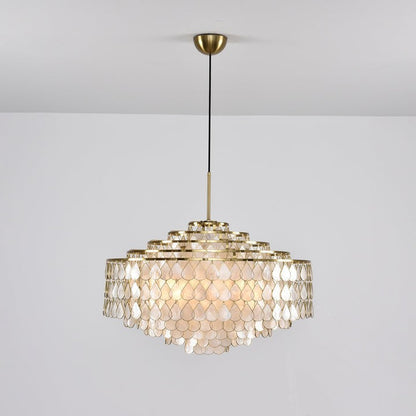 Handcrafted Shell Teardrop Chandelier