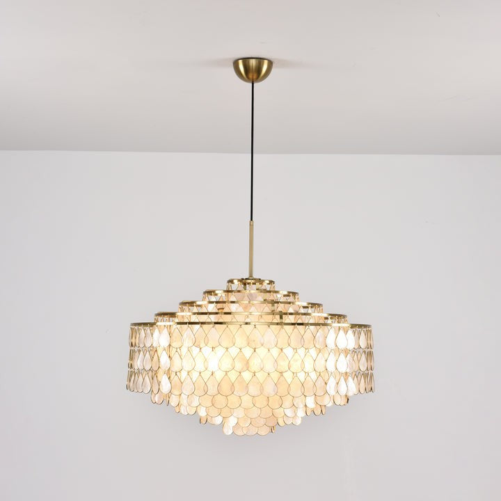 Handcrafted Shell Teardrop Chandelier