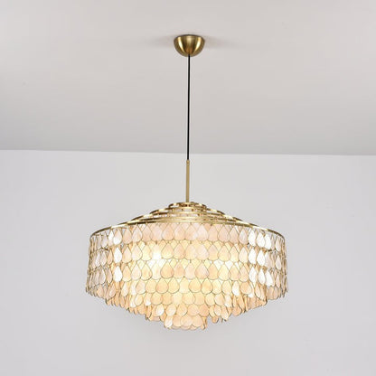 Handcrafted Shell Teardrop Chandelier