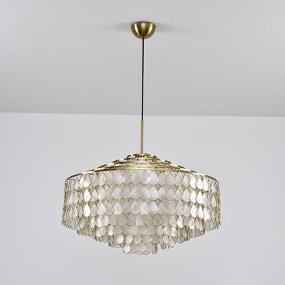 Handcrafted Shell Teardrop Chandelier