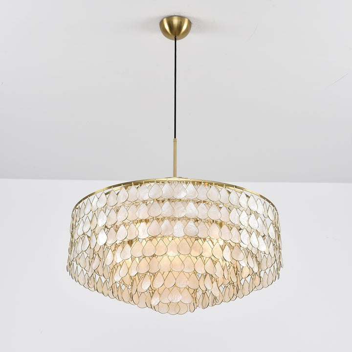 Handcrafted Shell Teardrop Chandelier