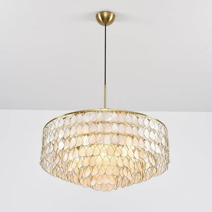 Handcrafted Shell Teardrop Chandelier