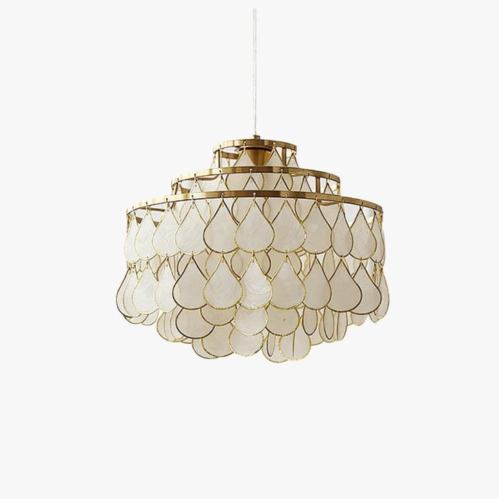 Handcrafted Shell Teardrop Chandelier