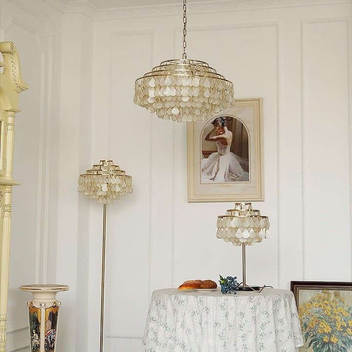 Handcrafted Shell Teardrop Chandelier