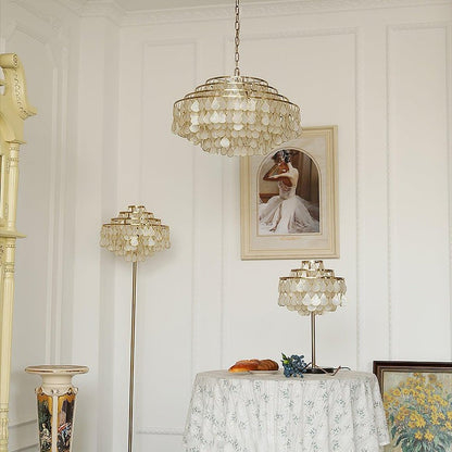 Handcrafted Shell Teardrop Chandelier