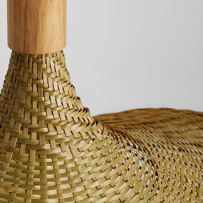 Handwoven Rattan Hat-Style Pendant Light