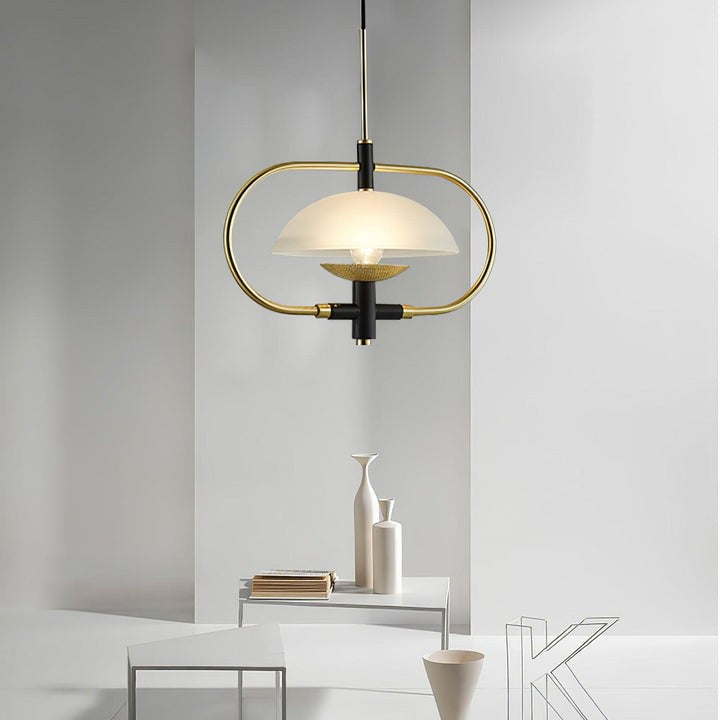 Honeycomb Aperture Pendant Light – Metal & Glass Ceiling Fixture