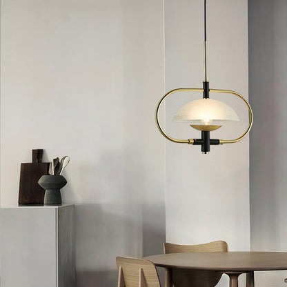 Honeycomb Aperture Pendant Light – Metal & Glass Ceiling Fixture