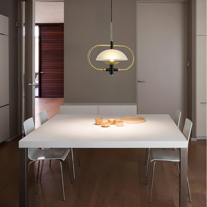 Honeycomb Aperture Pendant Light – Metal & Glass Ceiling Fixture