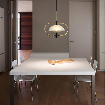Honeycomb Aperture Pendant Light – Metal & Glass Ceiling Fixture