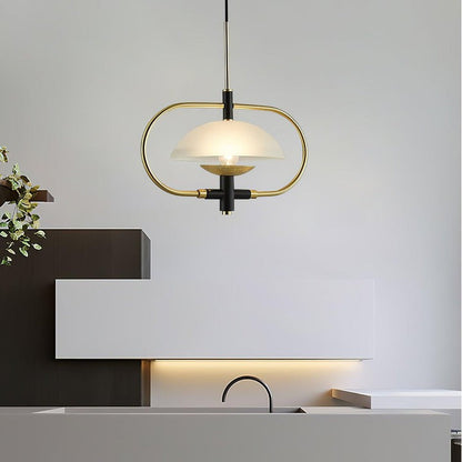 Honeycomb Aperture Pendant Light – Metal & Glass Ceiling Fixture