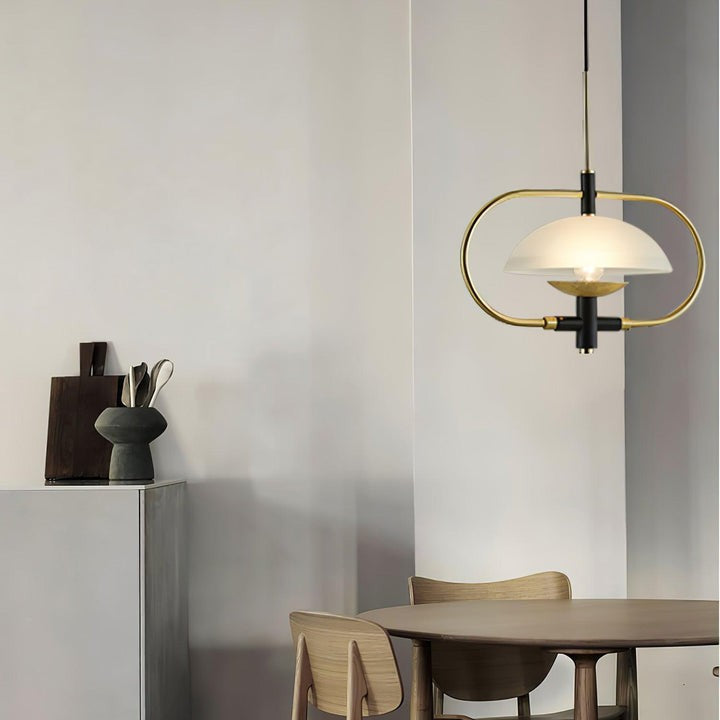Honeycomb Aperture Pendant Light – Metal & Glass Ceiling Fixture
