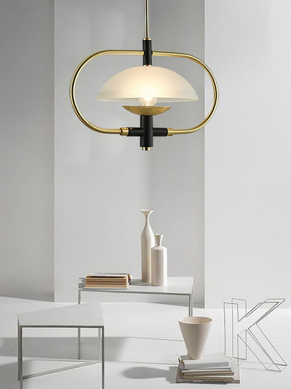 Honeycomb Aperture Pendant Light – Metal & Glass Ceiling Fixture