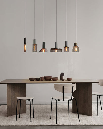 Industrial Cement Mesh Pendant Light