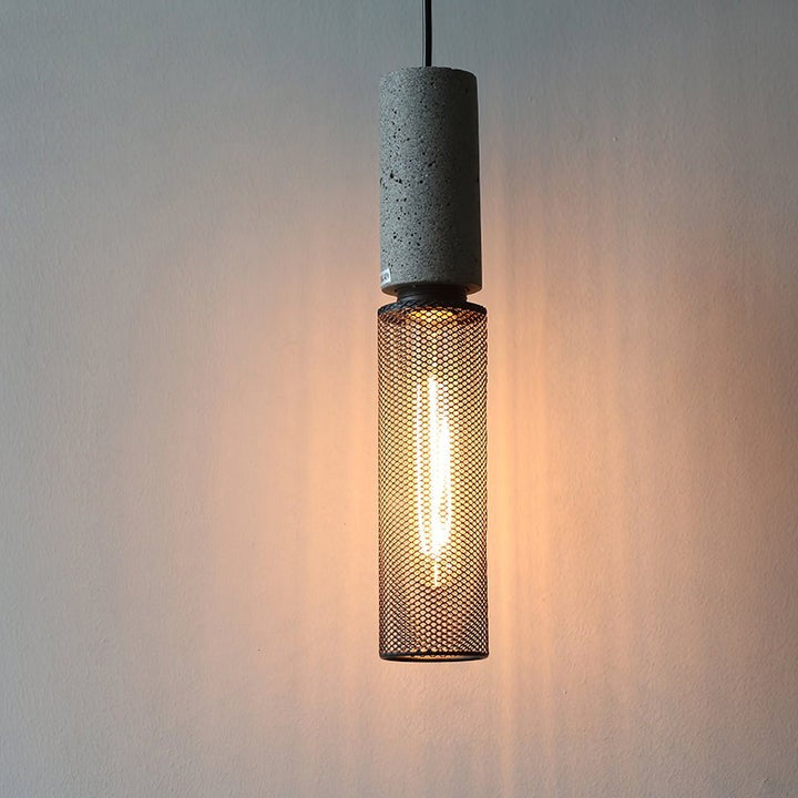 Industrial Cement Mesh Pendant Light