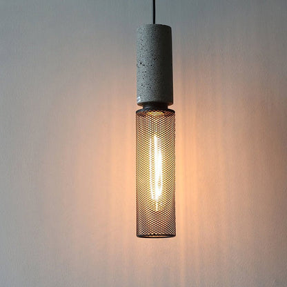 Industrial Cement Mesh Pendant Light
