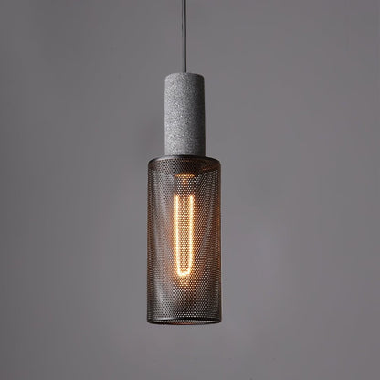 Industrial Cement Mesh Pendant Light
