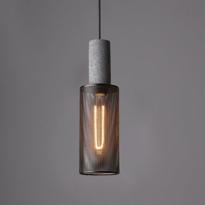 Industrial Cement Mesh Pendant Light