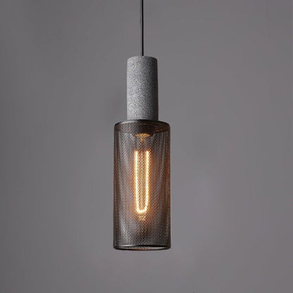 Industrial Cement Mesh Pendant Light