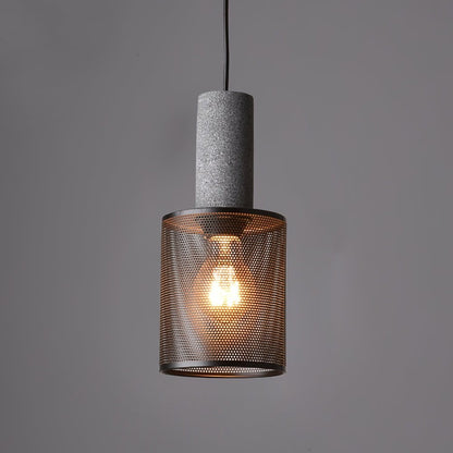 Industrial Cement Mesh Pendant Light