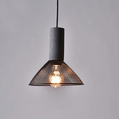 Industrial Cement Mesh Pendant Light
