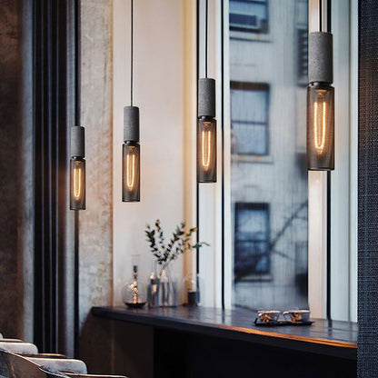 Industrial Cement Mesh Pendant Light