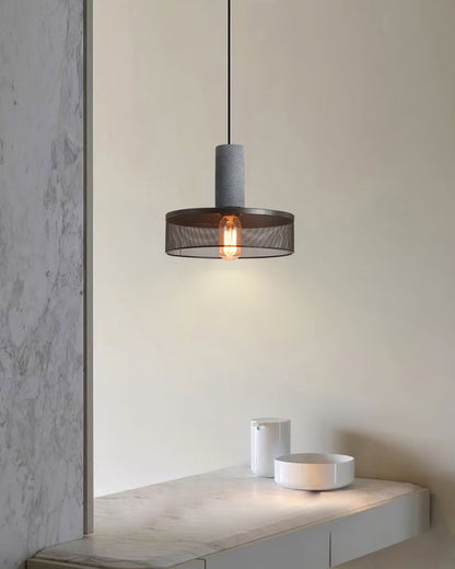 Industrial Cement Mesh Pendant Light