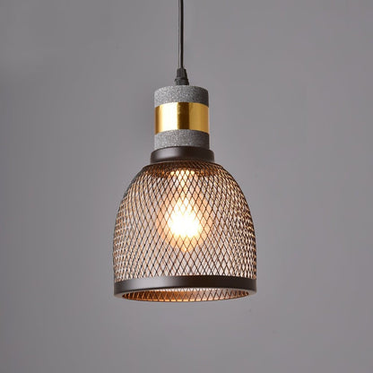 Industrial Cement Mesh Pendant Light