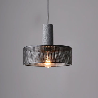 Industrial Cement Mesh Pendant Light