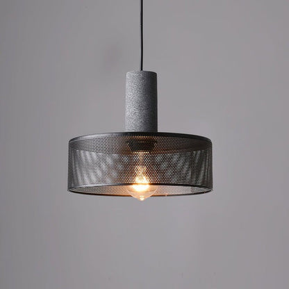 Industrial Cement Mesh Pendant Light