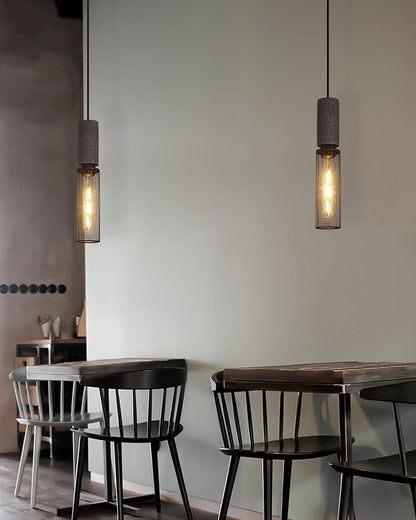 Industrial Cement Mesh Pendant Light
