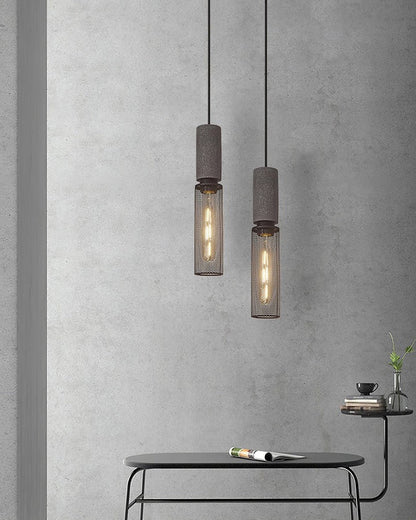 Industrial Cement Mesh Pendant Light