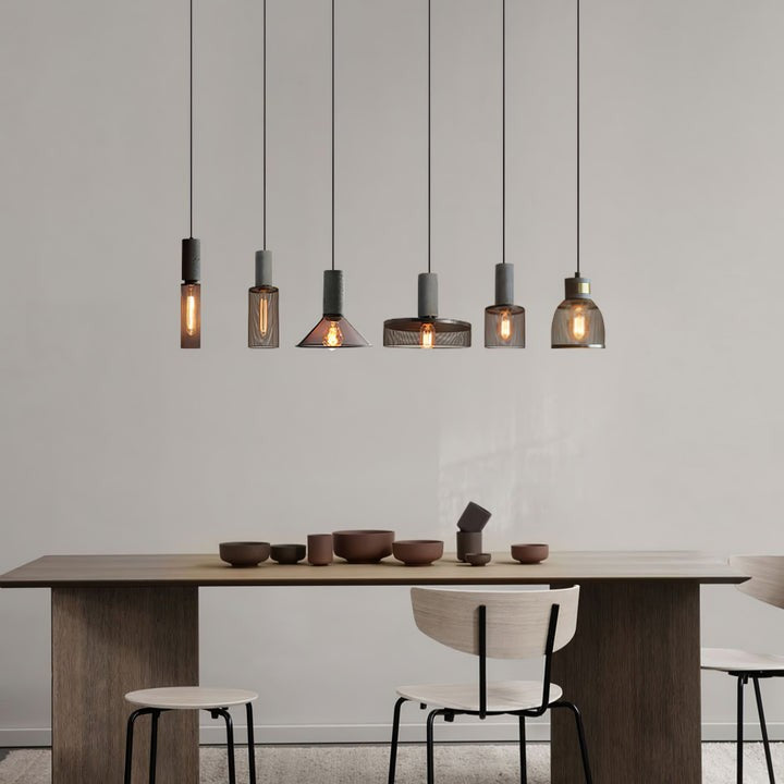 Industrial Cement Mesh Pendant Light