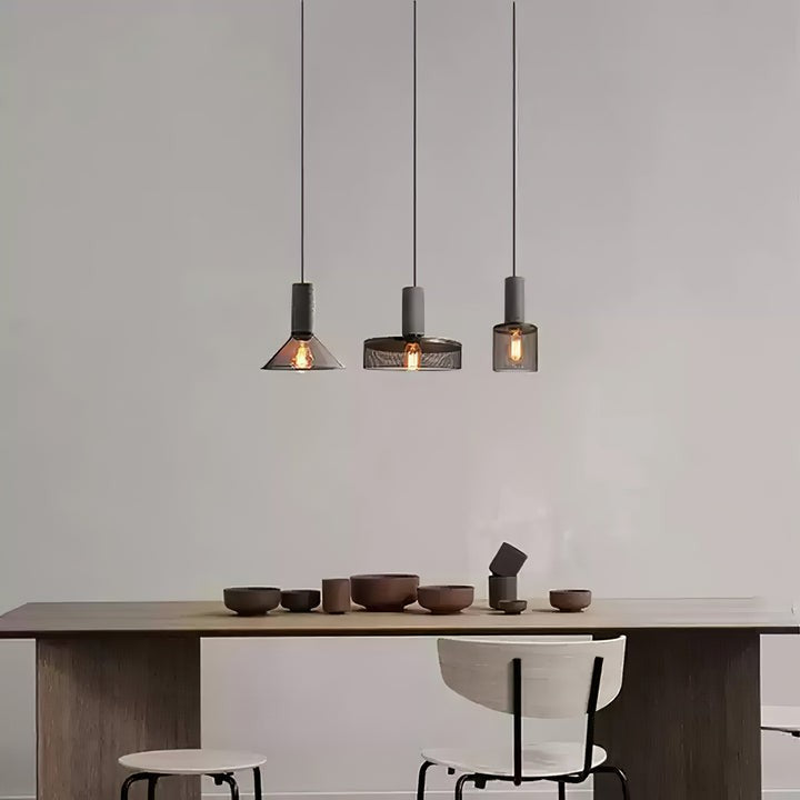 Industrial Cement Mesh Pendant Light