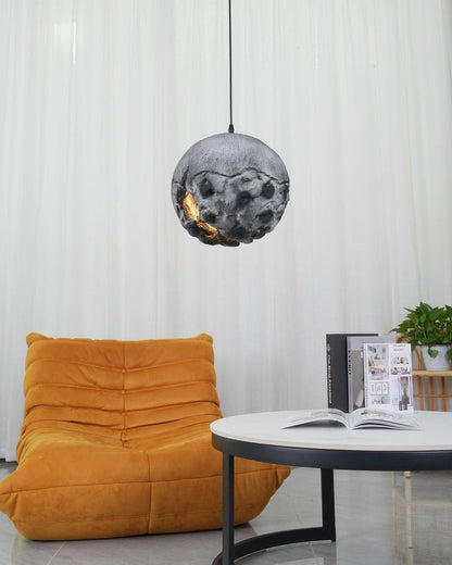 Irregular Planet Pendant Light – Modern Resin Ceiling Lamp