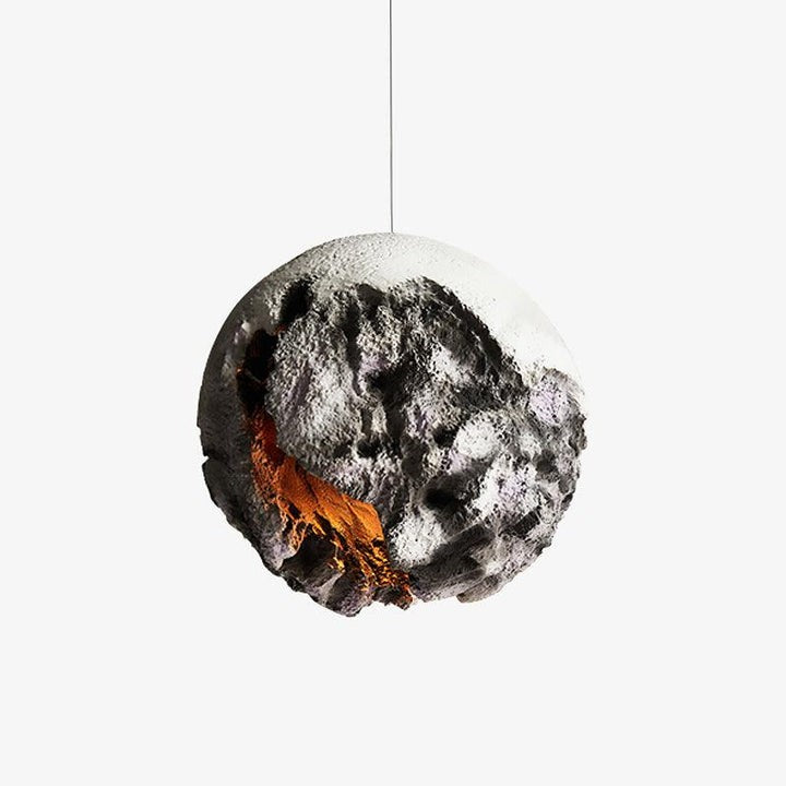 Irregular Planet Pendant Light – Modern Resin Ceiling Lamp