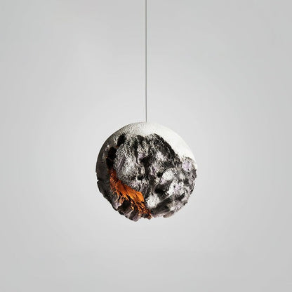 Irregular Planet Pendant Light – Modern Resin Ceiling Lamp