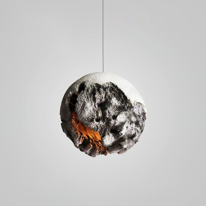 Irregular Planet Pendant Light – Modern Resin Ceiling Lamp