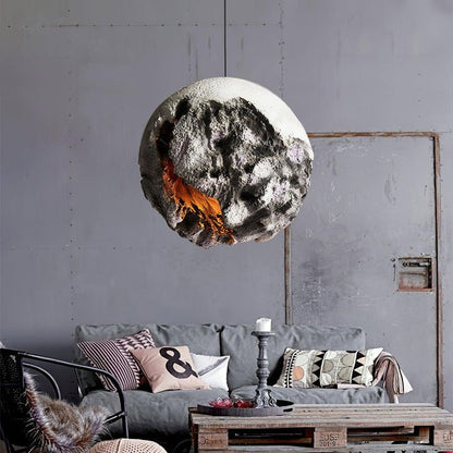 Irregular Planet Pendant Light – Modern Resin Ceiling Lamp