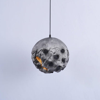Irregular Planet Pendant Light – Modern Resin Ceiling Lamp
