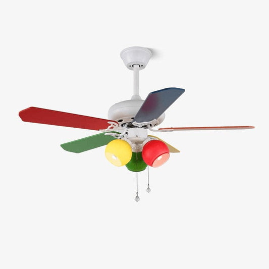 Kids Rainbow Ceiling Fan with Integrated LED Light