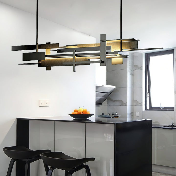 LED Abstract Planar Pendant Light
