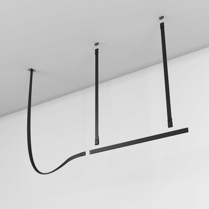 Linear Leather Suspended Pendant Light