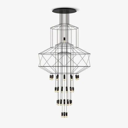 Linear LED Wireflow Chandelier